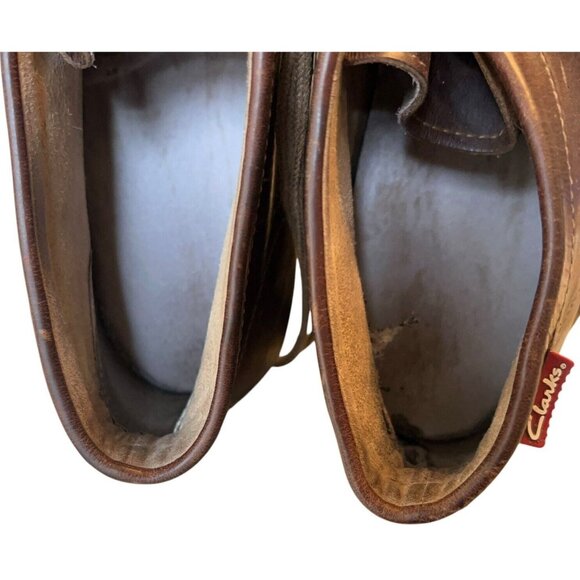 Clarks Wallabees Brown Oiled Leather Chukka Desert Boot Shoes Mens 10 M Casual main image 8